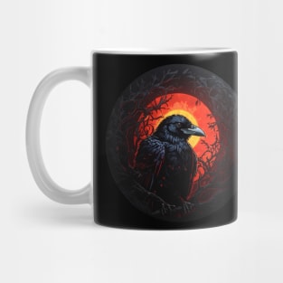 Blood-red Sun Crow Mug